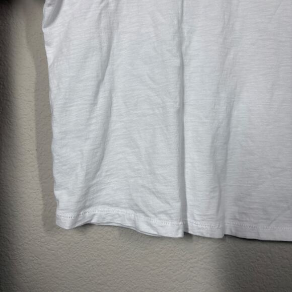 Madewell Medium Crew Neck White Pima Cotton Peru Boxy Crop Tee in Soft Slub - Picture 5 of 9